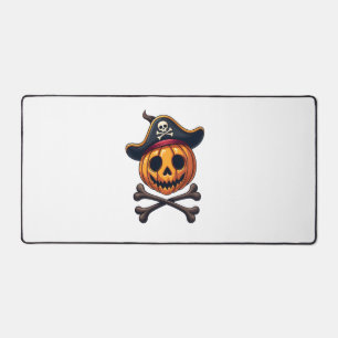 Kürbis-Pirat � Halloween-Totenkopf-Shirt Schreibtischunterlage