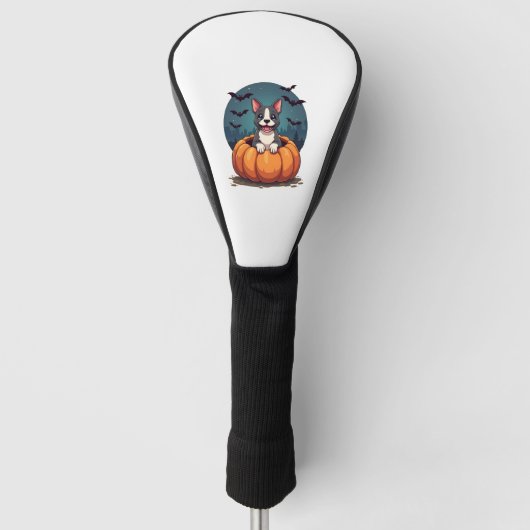 Kürbis Pitbull Lächeln Golf Headcover (Vorderseite)