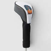 Kürbis Pitbull Lächeln Golf Headcover (angewinkelt)