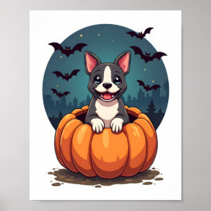 Kürbis Pitbull Lächeln Poster