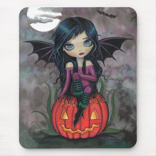 Kürbis Pixie Halloween-Mauspad Mousepad (Vorne)
