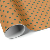 Kürbis-Polka-Punkte (klein) Geschenkpapier (Rolleneckpunkt)