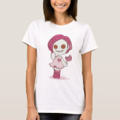 Kürbis Popsiclezombie-Mädchen-Shirt T-Shirt (Vorderseite)
