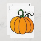 Kürbis Postkarte (Vorne/Hinten)