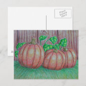 Kürbis Postkarte (Vorne/Hinten)