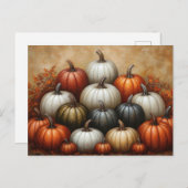 Kürbis Postkarte (Vorne/Hinten)