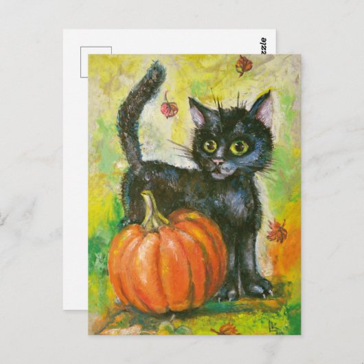 Kürbis Postkarte (Vorne/Hinten)