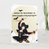 Kürbis-Prinzessin Halloween Card Karte (Rückseite)