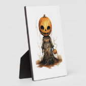 Kürbis-Puppe-Halloween-Aufkleber Fotoplatte (Seite)