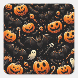 Kürbis Quadratischer Aufkleber