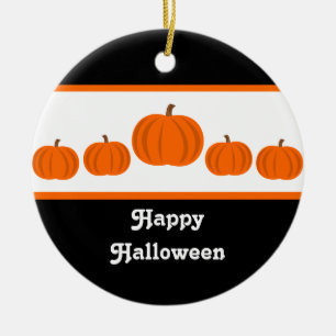 Kürbis-Reihen-Halloween-Verzierung Keramik Ornament