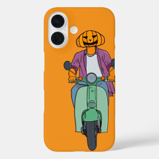 Kürbis-Reiter auf Mint-Scooter Case-Mate iPhone Hülle (Rückseite)