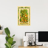Kürbis Retro Botanische Kunst aus der viktorianisc Poster (Heimbüro)