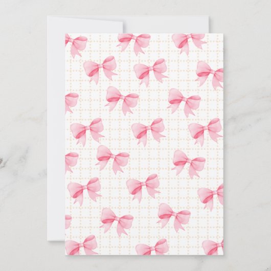 Kürbis-Rosa-Bugkokette Herbstbabydusche Einladung (Rückseite)