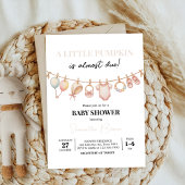 Kürbis-Rosa-Bugkokette Herbstbabydusche Einladung