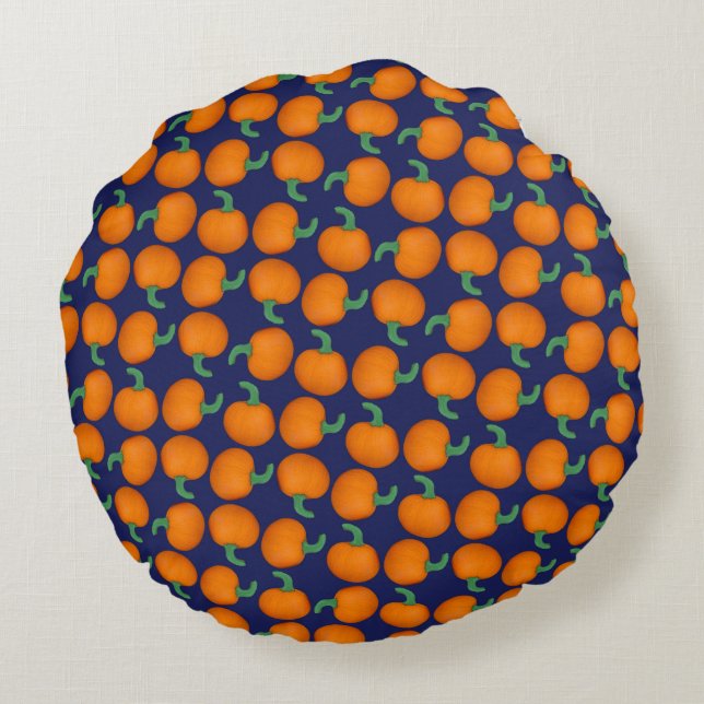 Kürbis Rundes Kissen (Rückseite)