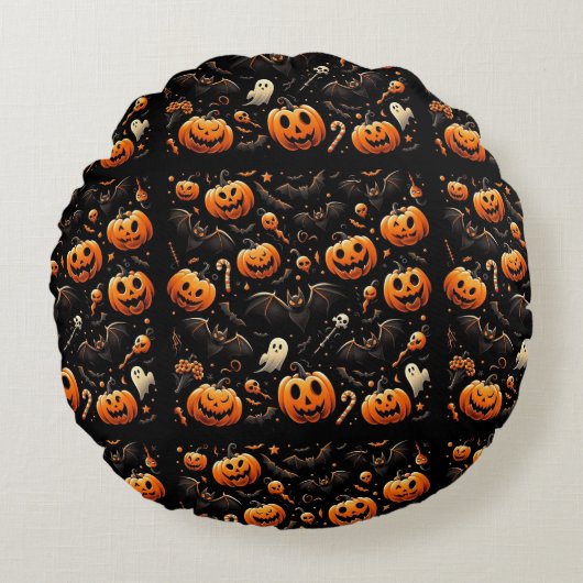 Kürbis Rundes Kissen (Vorderseite)