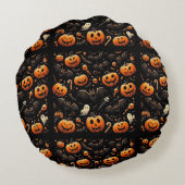 Kürbis Rundes Kissen (Rückseite)