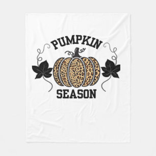 Kürbis-Saison Cheetah-Druck Kürbis Herbst-Design Fleecedecke