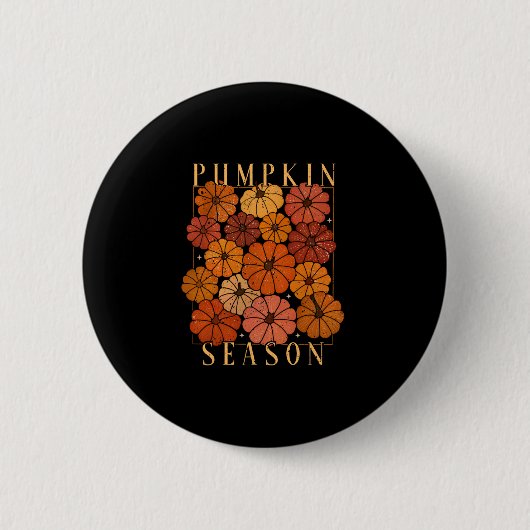 Kürbis-Saison Herbst Herbst Ihr Alle Blätter Ernte Button (Vorderseite)