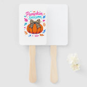 Kürbis-Saison-Leoparden-Bogen-Design � Cute Fall-A Fächer (Vorne und Hinten)