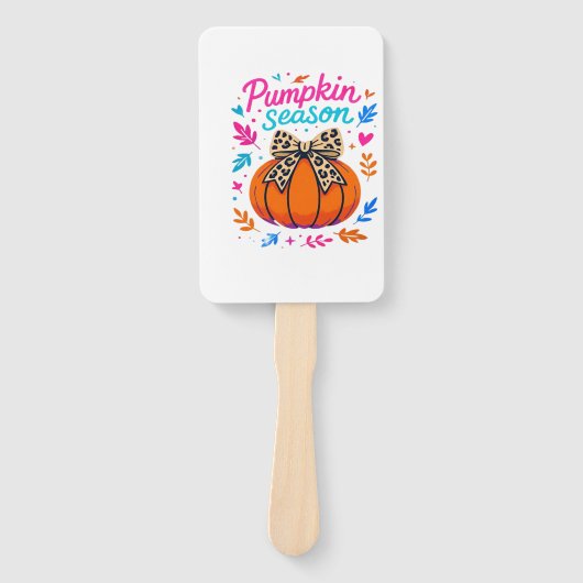 Kürbis-Saison-Leoparden-Bogen-Design � Cute Fall-A Fächer (Vorderseite)