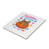 Kürbis-Saison-Leoparden-Bogen-Design � Cute Herbst Fliese (Seite)