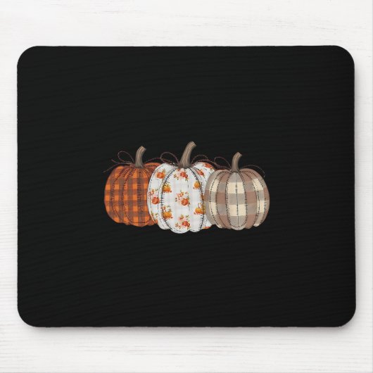 Kürbis-Saison-Patchwork-Erntedankfest Herbst Mousepad (Vorne)