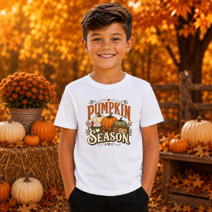 Kürbis-Saison Retro-Farmhouse-Design Unisex T-Shirt