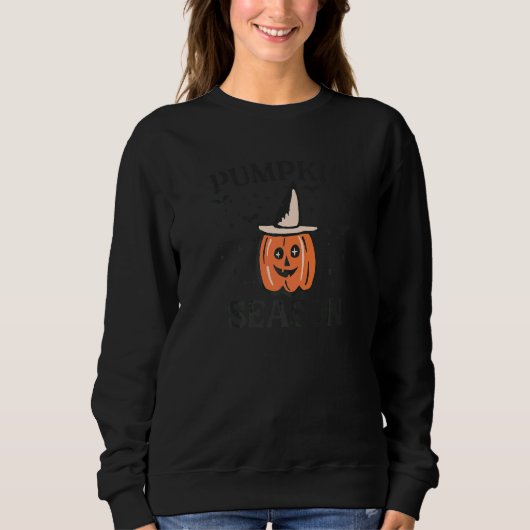Kürbis-Saison Retro-Halloween-Jackolantern Sweatshirt (Vorderseite)