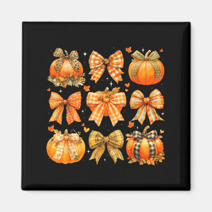 Kürbis-Saison Thanksgiving Coquette Bogen Herbst L Magnet