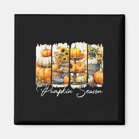 Kürbis-Saison Thanksgiving Herbst Stimmung Herbst  Magnet (Vorne)