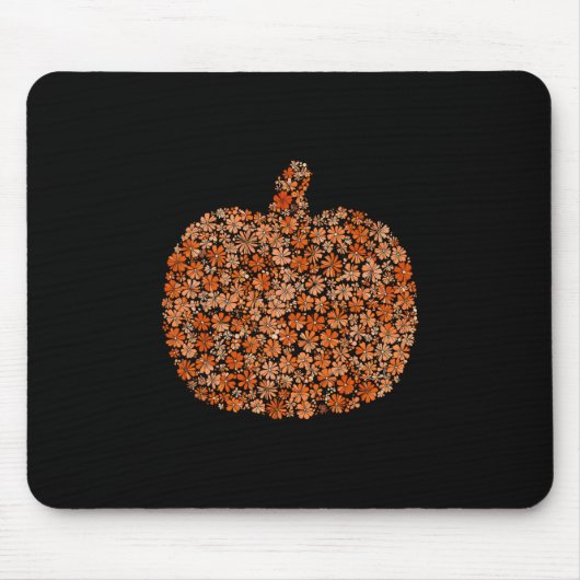 Kürbis-Saison Wildblume Erntedankfest Herbst Mousepad (Vorne)