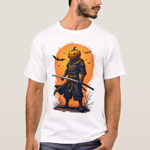 Kürbis-Samurai � Halloween-Krieger-T-Shirt T-Shirt