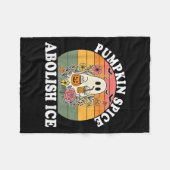 Kürbis Sce Abschaffen Eis Halloween Design Fleecedecke (Vorderseite (Horizontal))