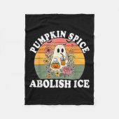 Kürbis Sce Abschaffen Eis Halloween Design Fleecedecke (Vorderseite)