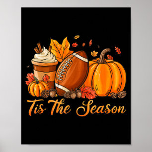 Kürbis Sce Football Die Saison ist da Herbst Dankf Poster