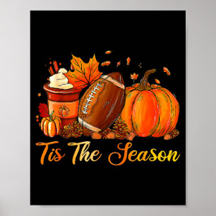 Kürbis Sce Football Die Saison ist da Herbst Dankf Poster
