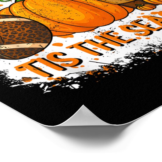 Kürbis Sce Football Tis Die Saison Herbst Thanksgi Poster (Ecke)