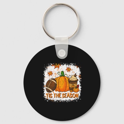 Kürbis-Sce-Fußball Dies Ist Die Saison Herbst Than Schlüsselanhänger (Vorderseite)