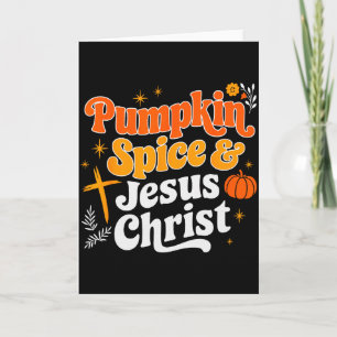 Kürbis Sce Und Jesus Christus Christlicher Herbst Karte