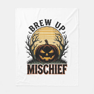 Kürbis-Schabernack-Shirt Vintage-Halloween-Grafik_ Fleecedecke