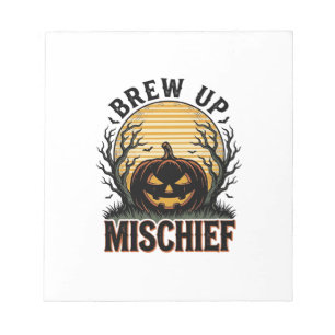 Kürbis-Schabernack-Shirt Vintage-Halloween-Grafik_ Notizblock