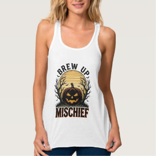 Kürbis-Schabernack-Shirt Vintage-Halloween-Grafik_ Tank Top