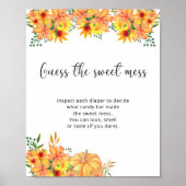 Kürbis schätzen die süße Babydusche Poster (Vorne)