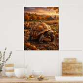 Kürbis-Schildkröte-Ernte Poster (Küche)