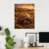Kürbis-Schildkröte-Ernte Poster (Heimbüro)