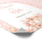 Kürbis-Schleife-Blumenkarten & Geschenke-Tischschi Poster (Ecke)