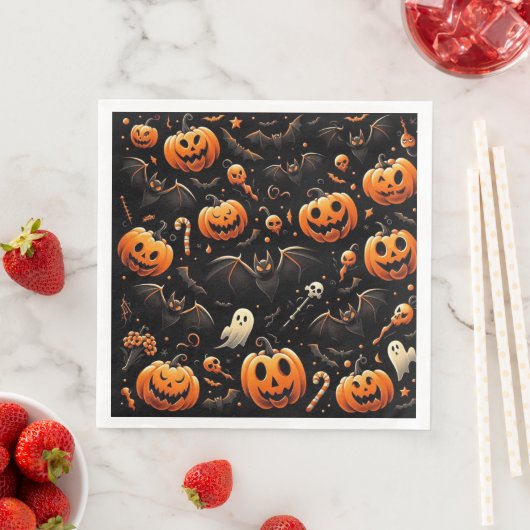 Kürbis Serviette (Beispiel)