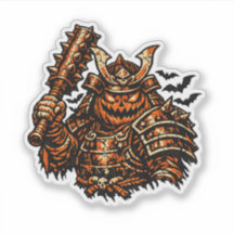 Kürbis-Shogun — Halloween-Samurai-Krieger Vintage